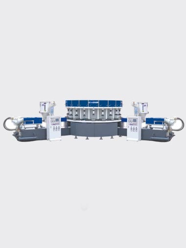 Full-auto Rotary Type Double Color Directly Injection Moulding Machine