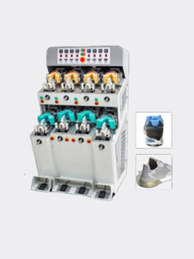 Four cold and four hot heel shaping machine