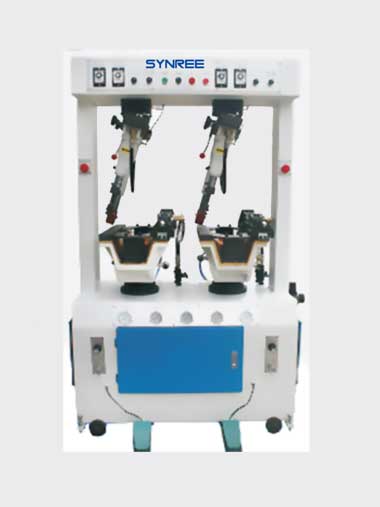 Pneumatic sole attaching machine